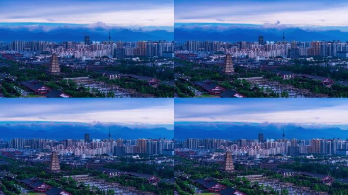 2018年夏季雨后的大雁塔广场实拍