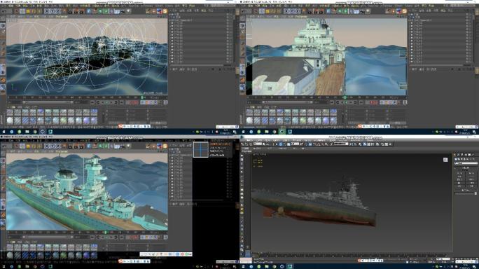 C4D+3dsmax+fbx-超级战斗舰