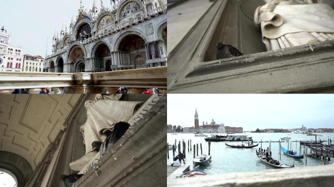 意大利风景欧洲建筑鸽子等