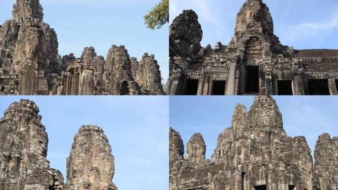 柬埔寨巴戎寺高棉的微笑