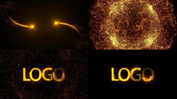 粒子光线爆炸LOGO片头AE模板