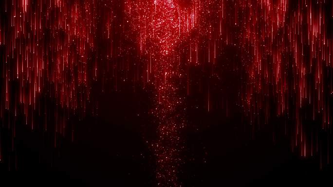【4K】红色粒子降落婚礼颁奖晚会背景