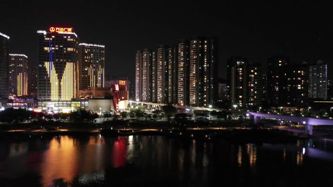 南沙蕉门城铁夜景