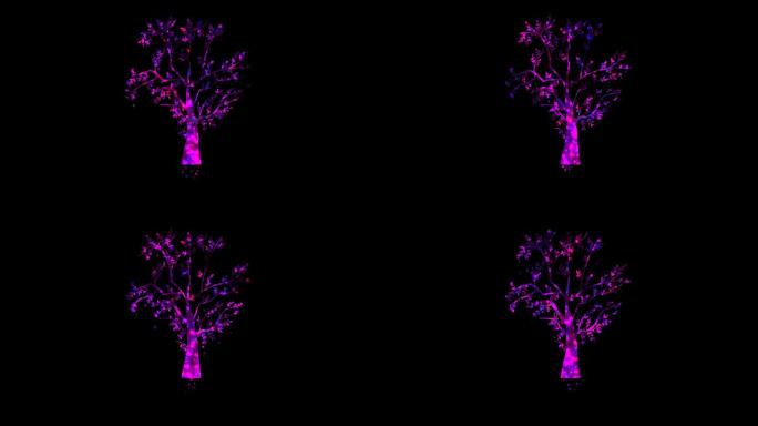粒子树枝树木视频