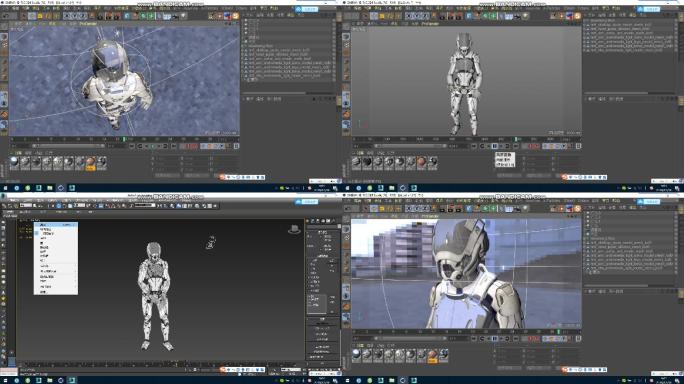 C4D+3dsmax+fbx-高精机器人
