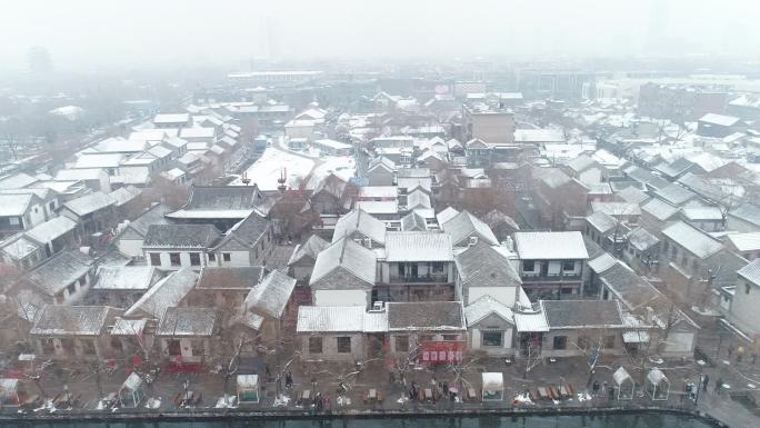 济南明府城百花洲雪景