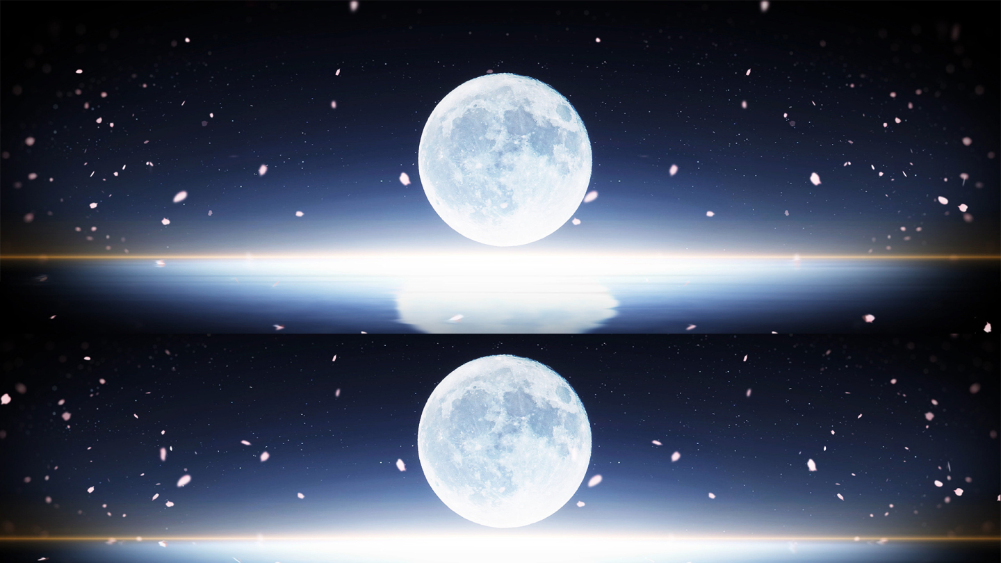 月亮led中秋节舞台视频背景宽屏AE模版