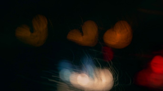 上海雨天夜景街道