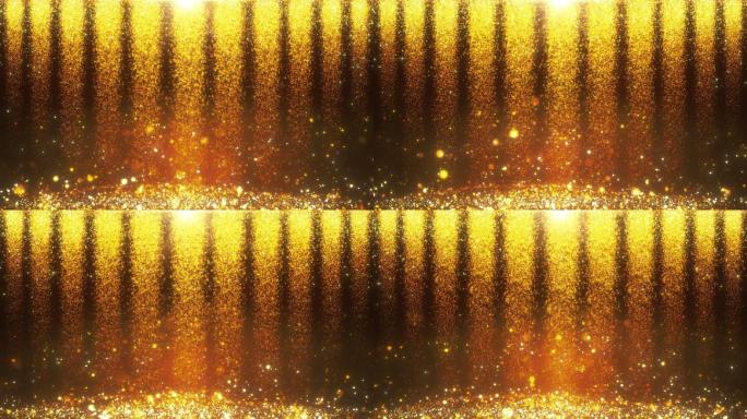 金色粒子光线粒子瀑布舞台颁奖视频