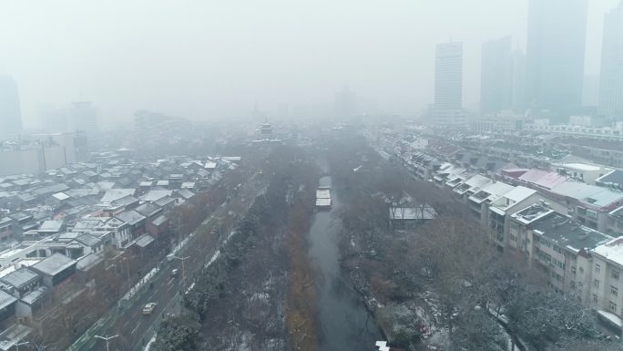 济南护城河宽厚里雪景