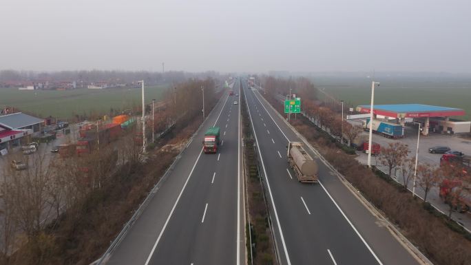 4K-原素材-高速交通道路航拍