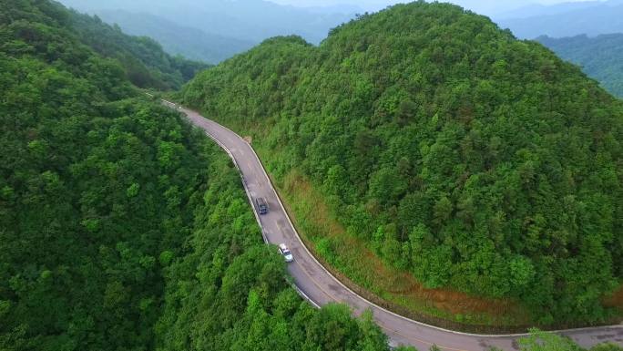 航拍贵州雷公山自然风光