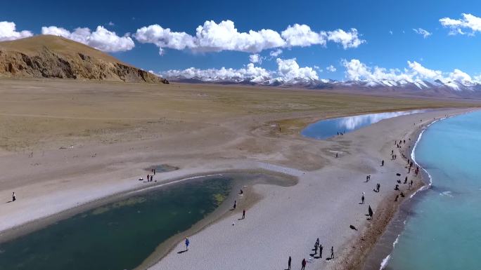 西藏圣湖纳木措航拍