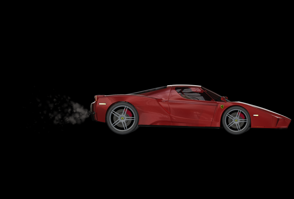 带通道跑车汽车启动循环动画