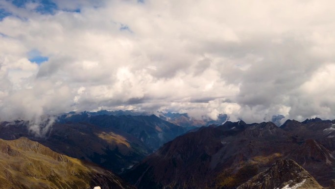 4k达古冰川延时冰山风景