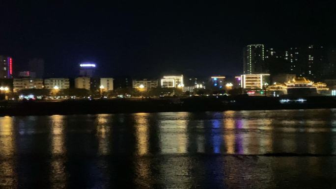 江边的城市夜景5（4K）
