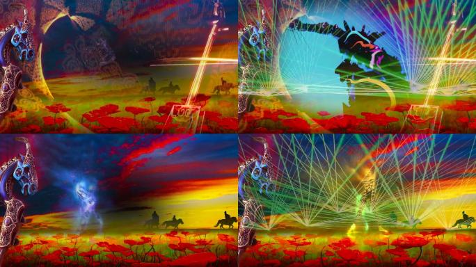 《火红的萨日朗》乌兰托娅LED背景视频素