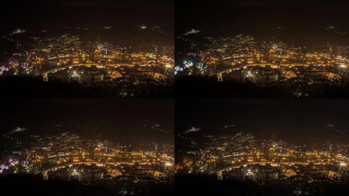 贵州镇远古城夜景延时摄影