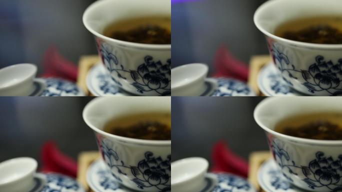 盖碗茶特写