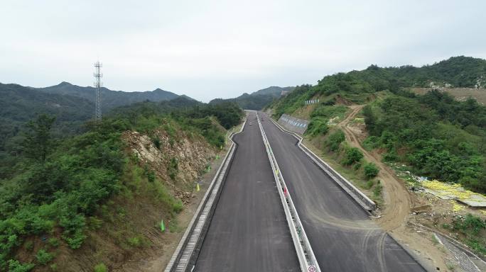 航拍高速公路施工