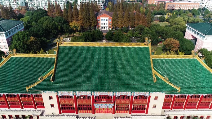 上海体育学院4K航拍素材