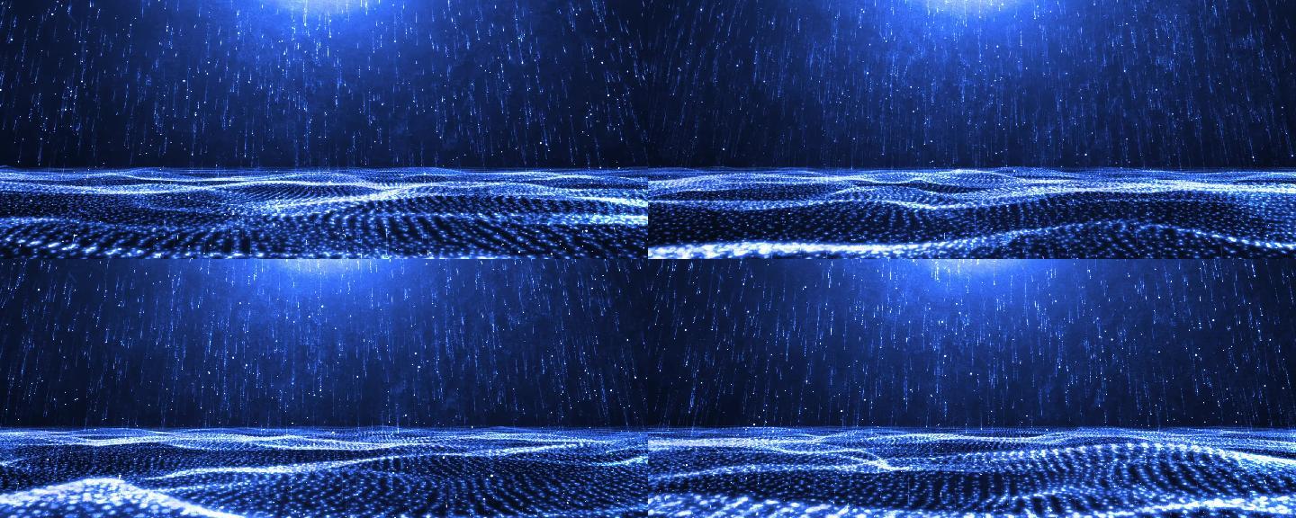 蓝色粒子波浪晚会颁奖背景