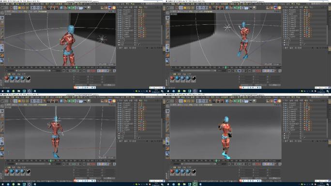 C4D+3dsmax+fbx-跳舞机器人