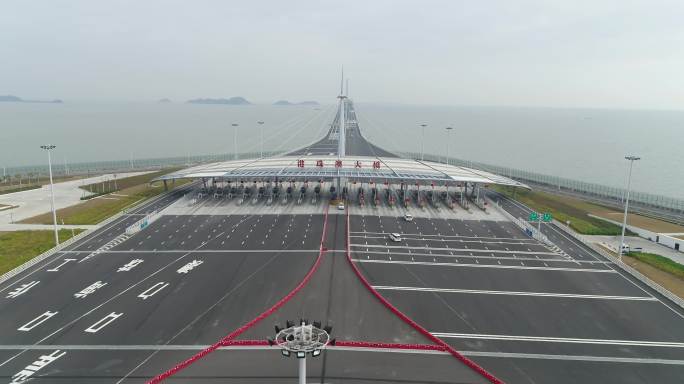 悟2X7-4k港珠澳大桥收费站超广角