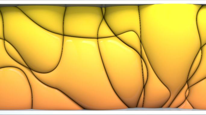 yellow不规则艺术画形状3D裸眼视频