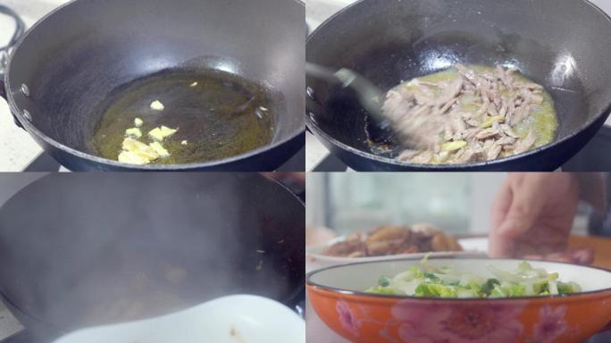4k原创【可商用】红烧肉做饭家庭主妇煮饭