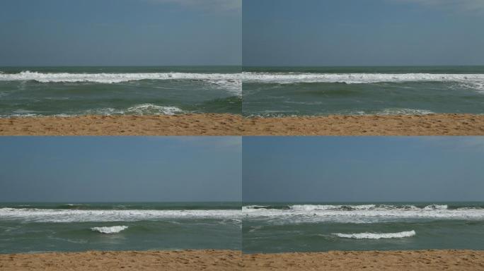 海边海浪拍达沙滩