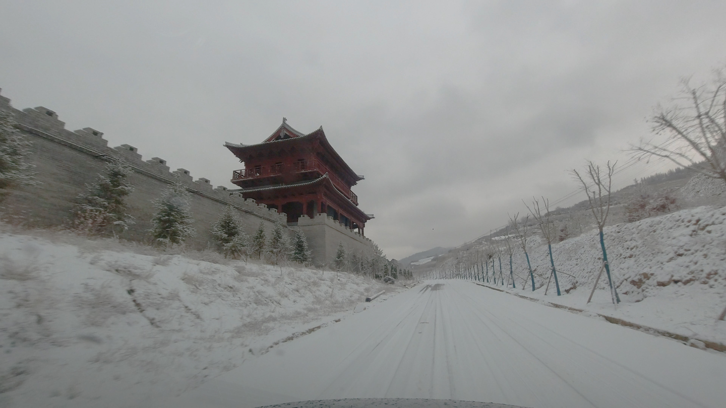 4K之雪景Gopro广角素材车拍