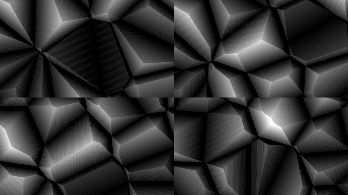 黑色商务拉丝金属三维几何体