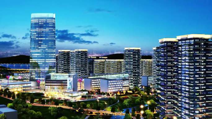 4k城市产业商业规划玻璃楼产业园