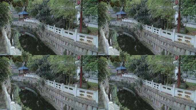 高清民俗村小桥流水镜头