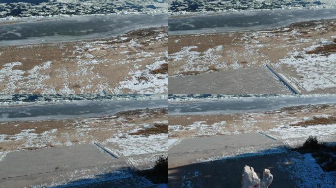 黑龙江漠河：流冰点缀成画卷