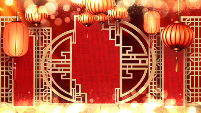 古典中国风屏风相声戏曲背景视频