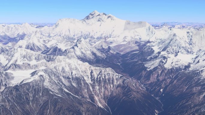 珠穆朗玛峰世界最高峰喜马拉雅山