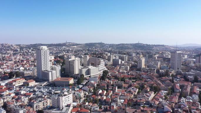 欧洲以色列特拉维夫城市旅游航拍