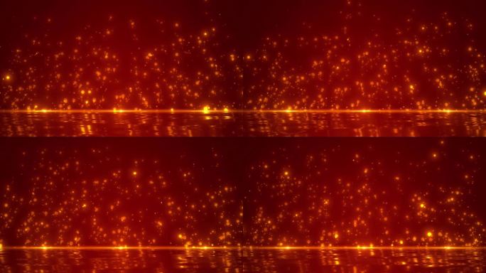 1319金红色湖面光斑粒子飞升