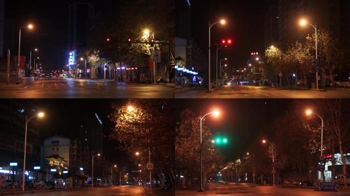 凌晨街道无人无车