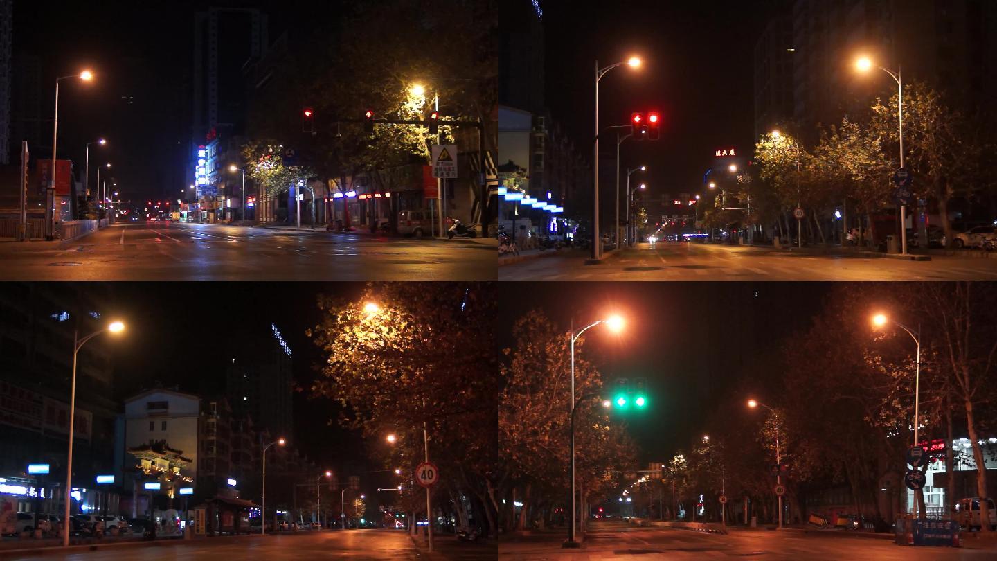 凌晨街道-无人-无车