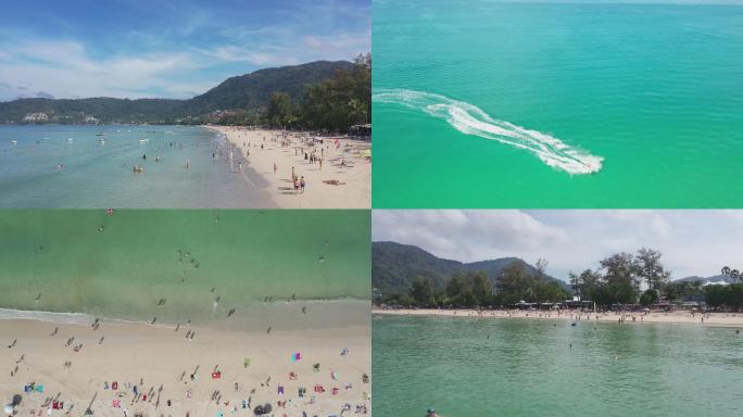 泰国普吉岛巴东海滩碧海蓝天沙滩旅游