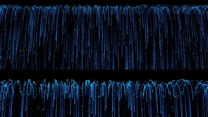 蓝色粒子瀑布
