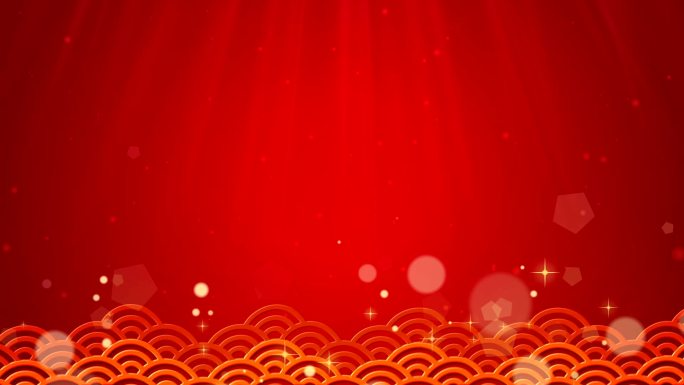 春节中国风红色背景视频