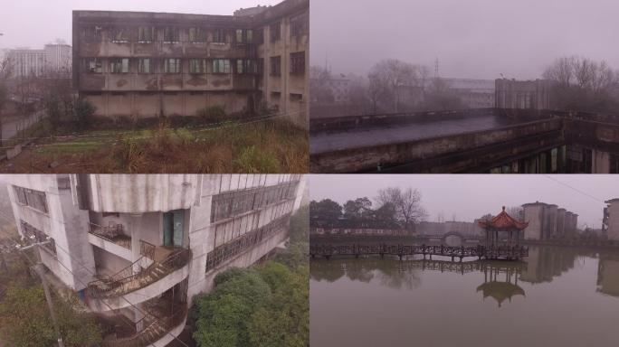 Log广州-老旧房屋-湖面