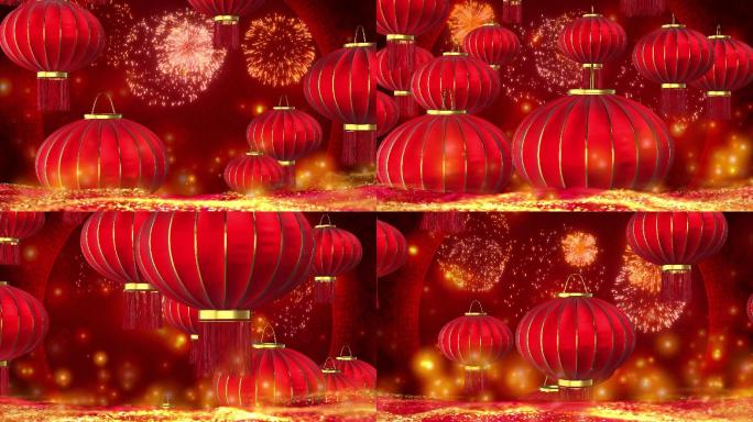 中国风新年喜庆灯笼背景