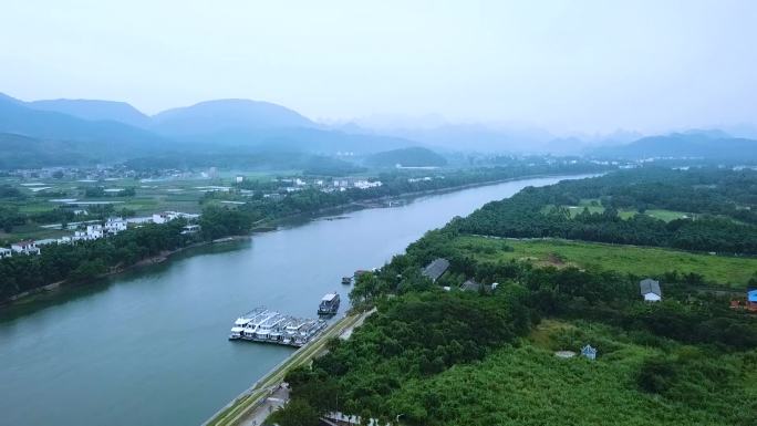 航拍磨盘山码头航拍桂林风光航拍码头