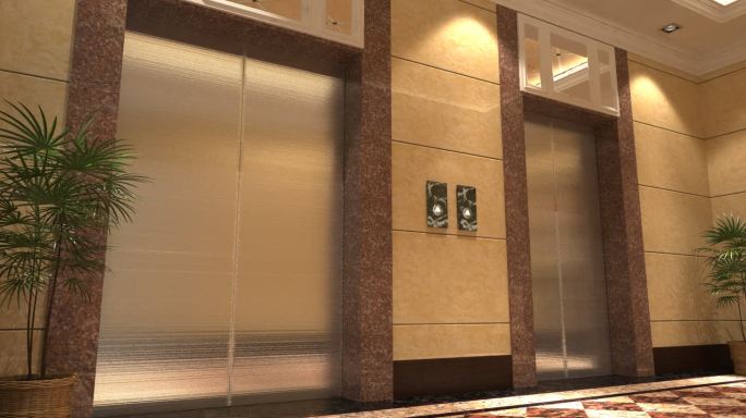 现代电梯间
