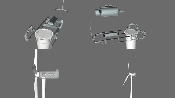 风力发电机模型包含动画